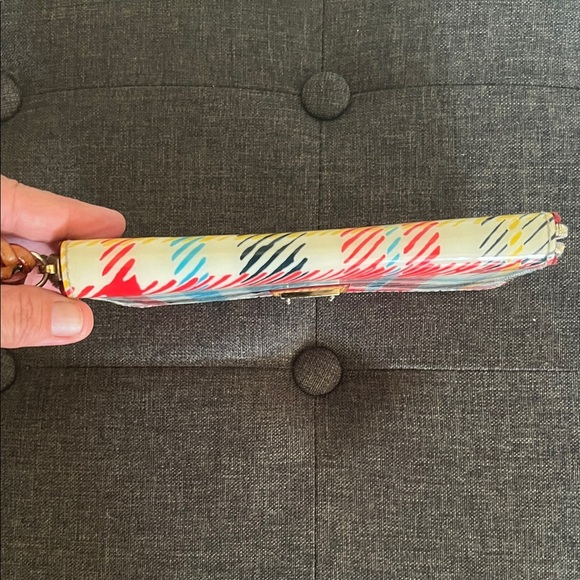 Dooney & Bourke Red and Blue vinyl Plaid Wallet - Picture 4 of 4